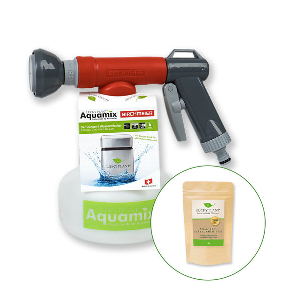 Aquamix Set | Dosiermischer + Pflanzenstärkung Pulver (1 kg) | Vorteilspreis
